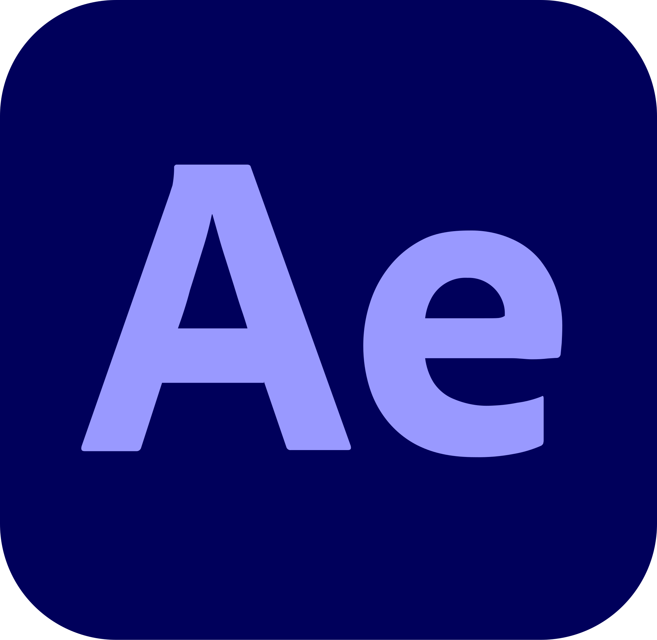 "Adobe After Effects" logo.