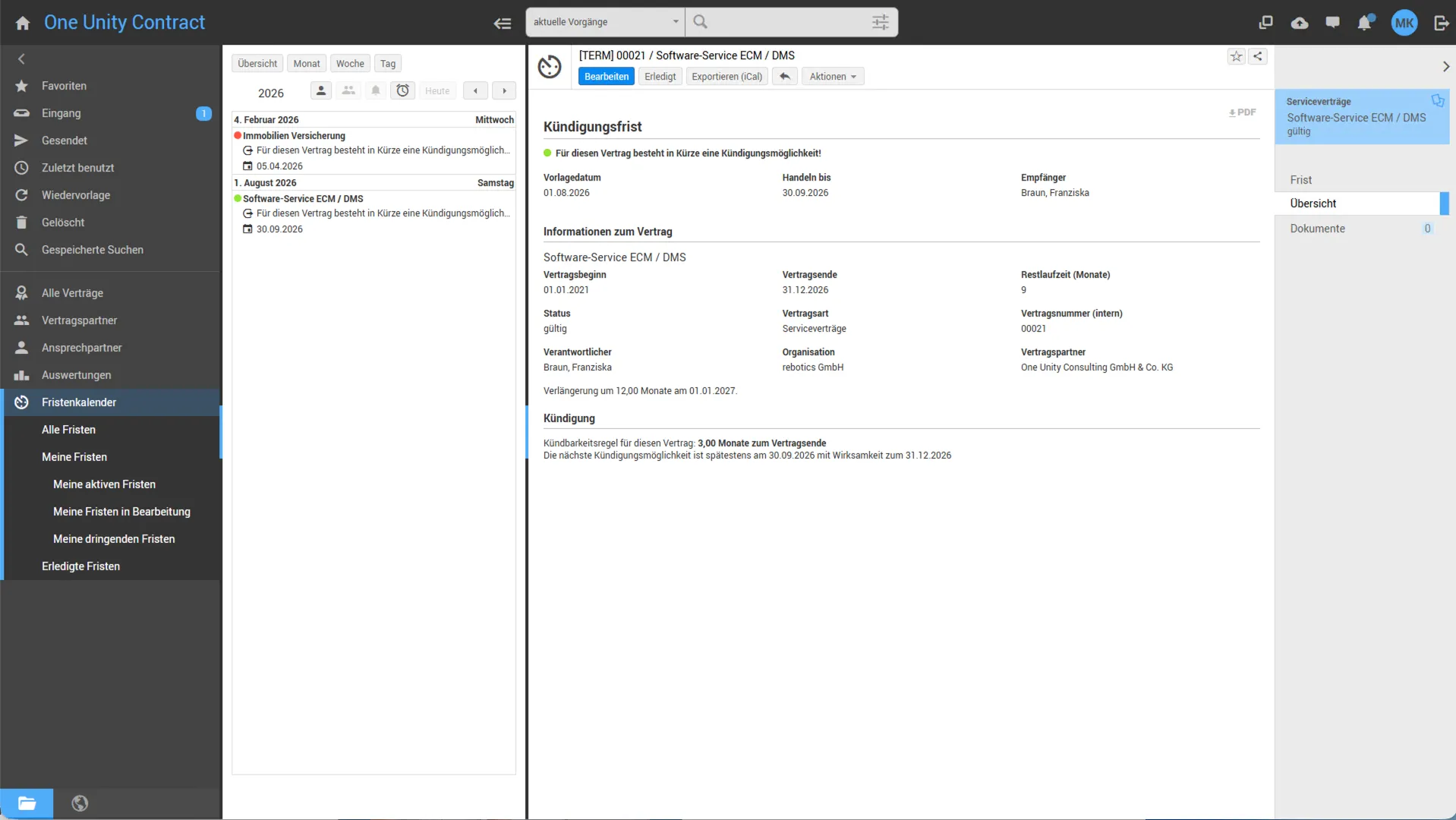 Dokumentenmanagement System Uebersicht One Unity
