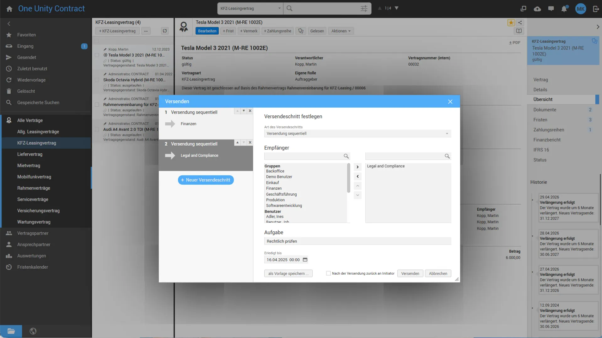 Dokumentenmanagement Volltextsuche in One Unity