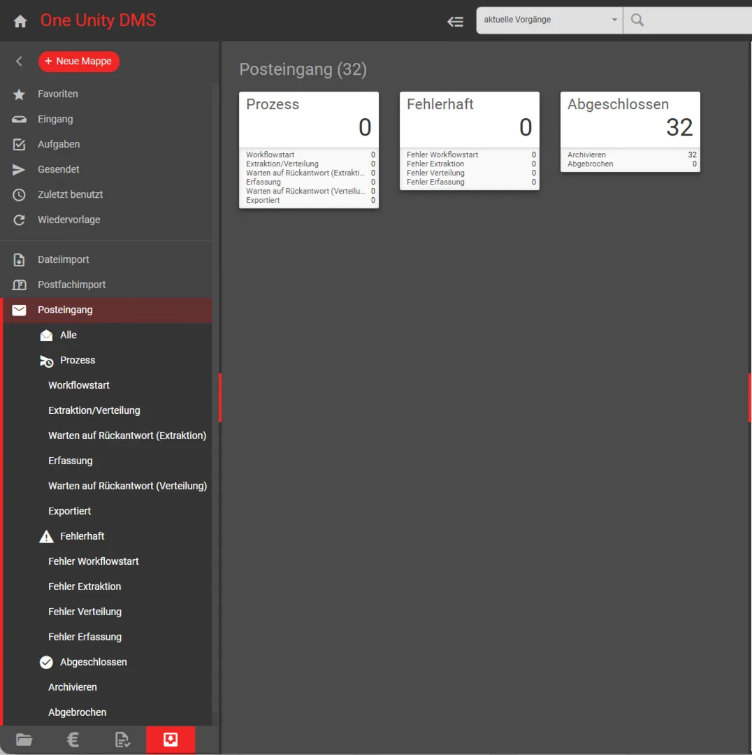 Vertragsmanagement Fristenueberwachung in One Unity