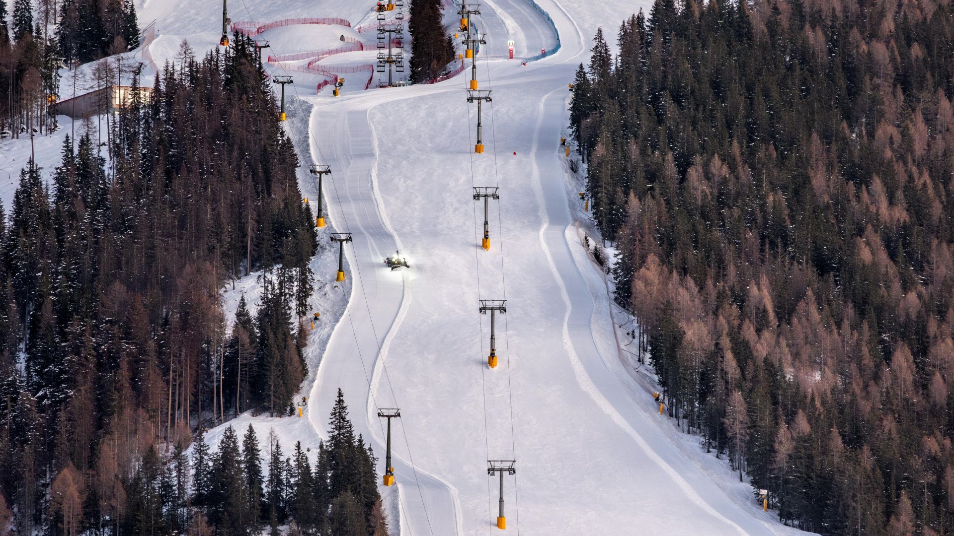 Ski resort in winter