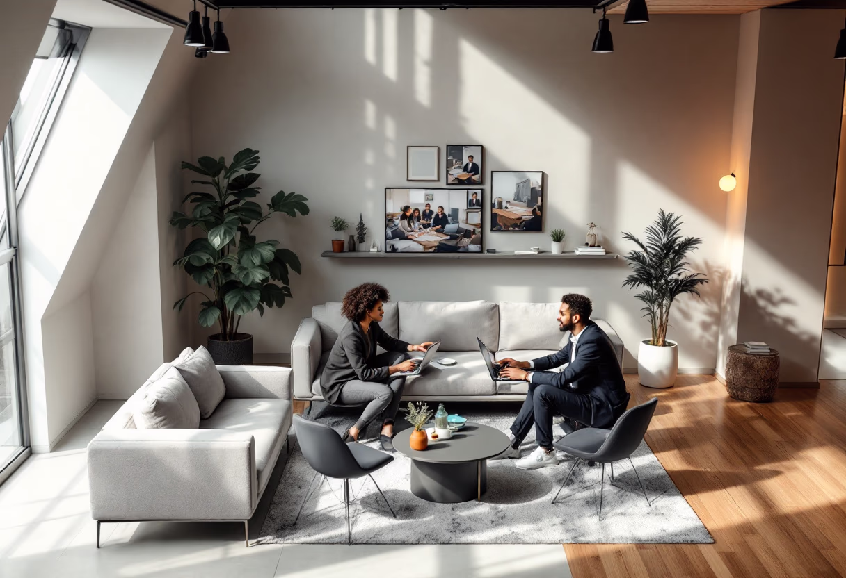 image of people working in an office (for a real estate tech)