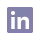 LinkedIn-Logo in dunkelblauer quadratischer Schaltfläche.