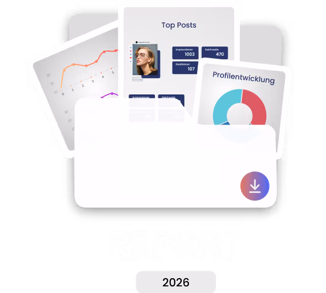 Report Ordner mit gestaffelter Ansicht der Inhalte 