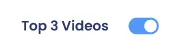 Auswahloption Top 3 Videos für Lomavis Reporting