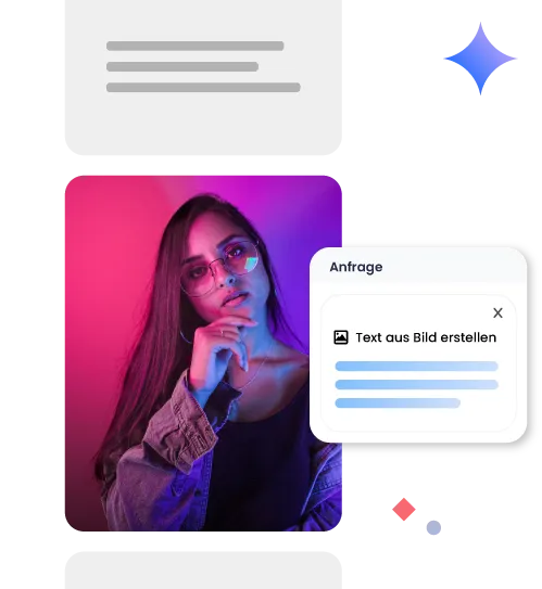 KI Assistent in Lomavis erstellt aus Bild- oder Textvorgaben präzise Social Media Inhalte, abgestimmt auf Marke, Zielgruppe und Plattform.