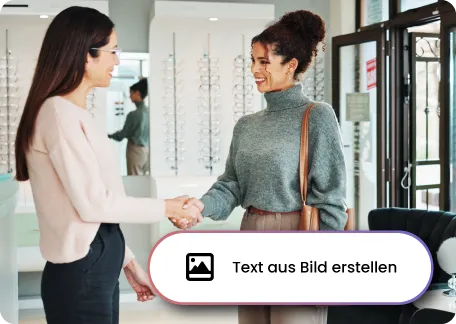 Funktion Text aus Bild erstellen im Lomavis KI Assistenten: Analyse eines Fotos zur automatischen Erstellung von Social Media Texten