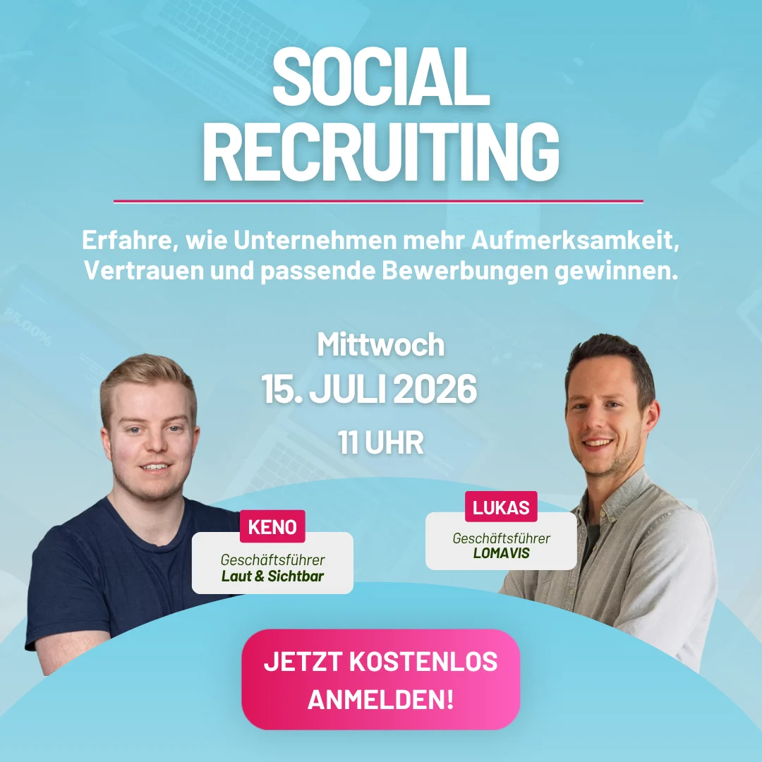 Werbebild für kostenloses Social Media Management Webinar am 15.04.2026 um 10 Uhr mit Bild eines lächelnden Mannes, Anmeldebutton und OMR Top Rated Siegel.