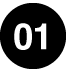 Weiße Zahl 01 auf schwarzem Hintergrund.