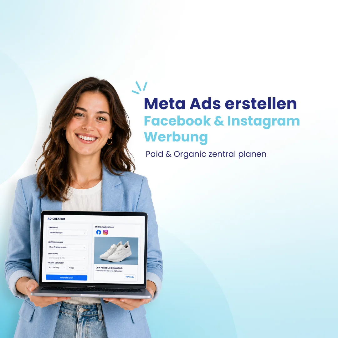Facebook und Instagram Werbung mit Lomavis erstellen: Ad Creator für Meta Ads zur zentralen Planung und Veröffentlichung von Social Media Werbeanzeigen.
