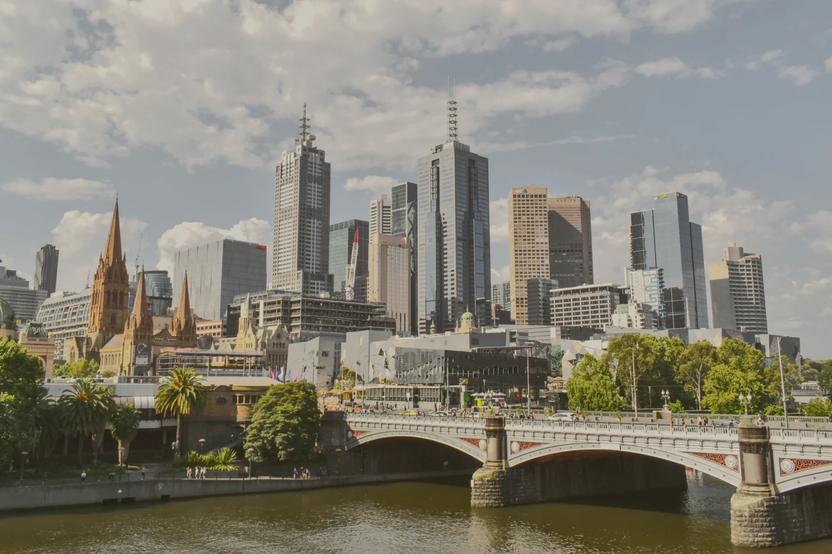 Melbourne and the Yarra River.