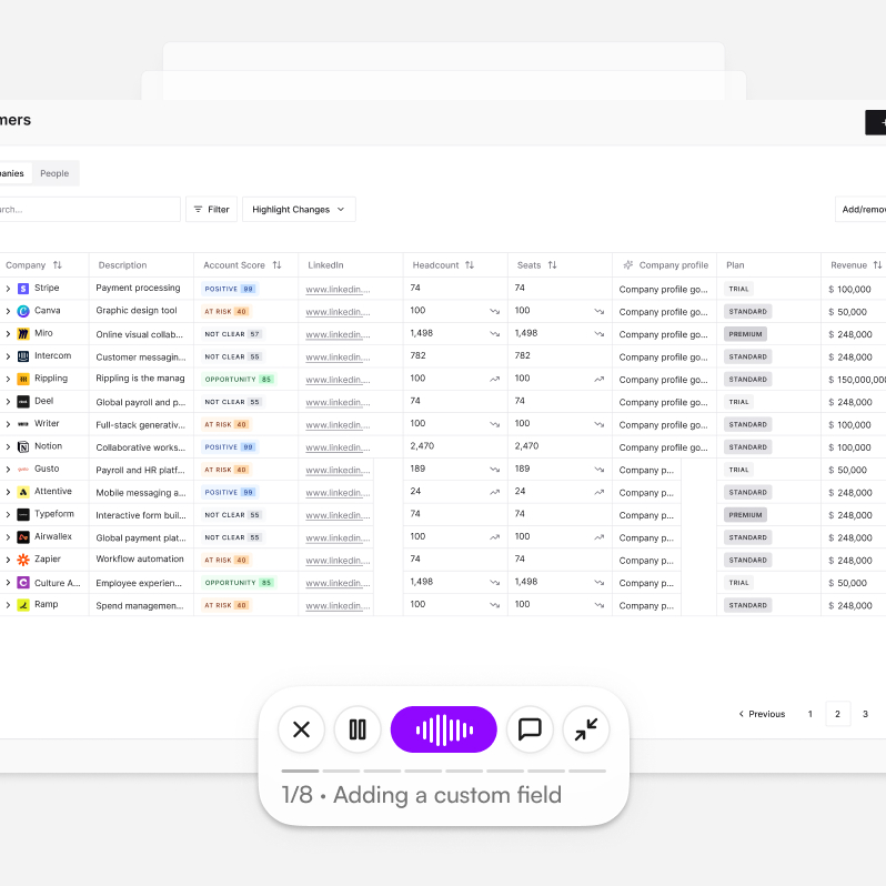 Guides users by voice, in real-time, inside your product