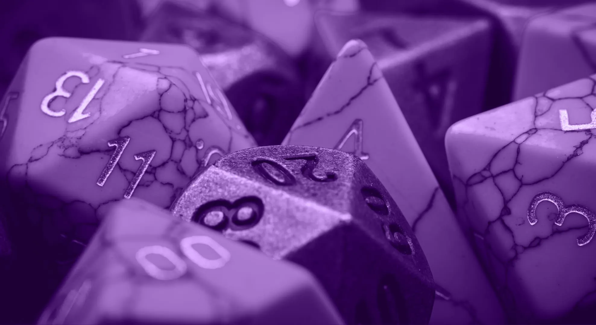 A set of D20 dice
