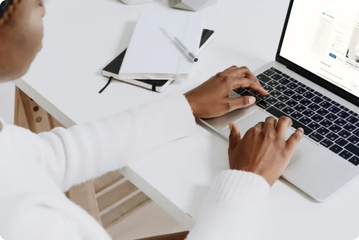 Laptop computer showing a small business owner's financial dashboard