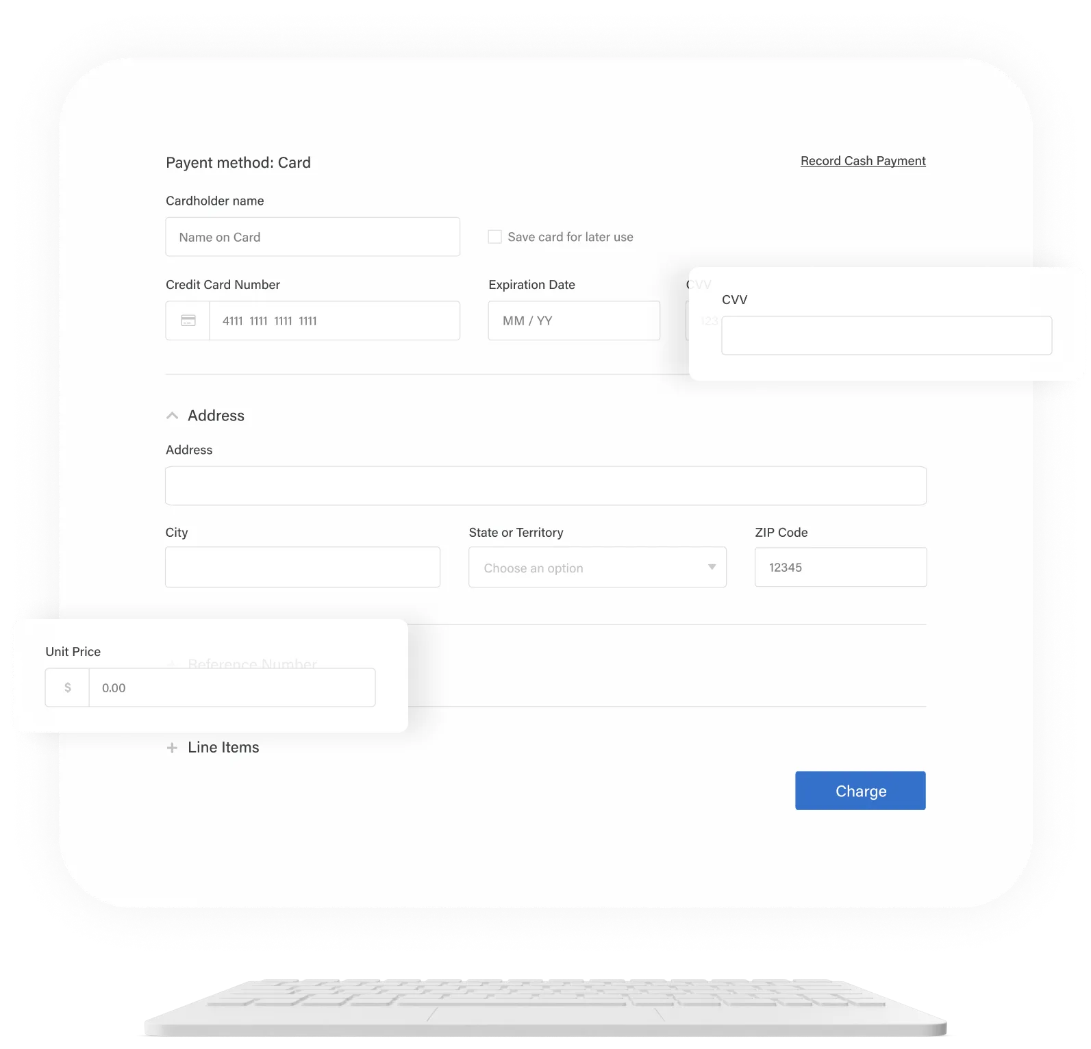 Laptop computer showing a small business owner's financial dashboard