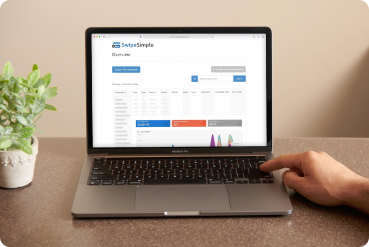 Laptop computer showing a small business owner's financial dashboard