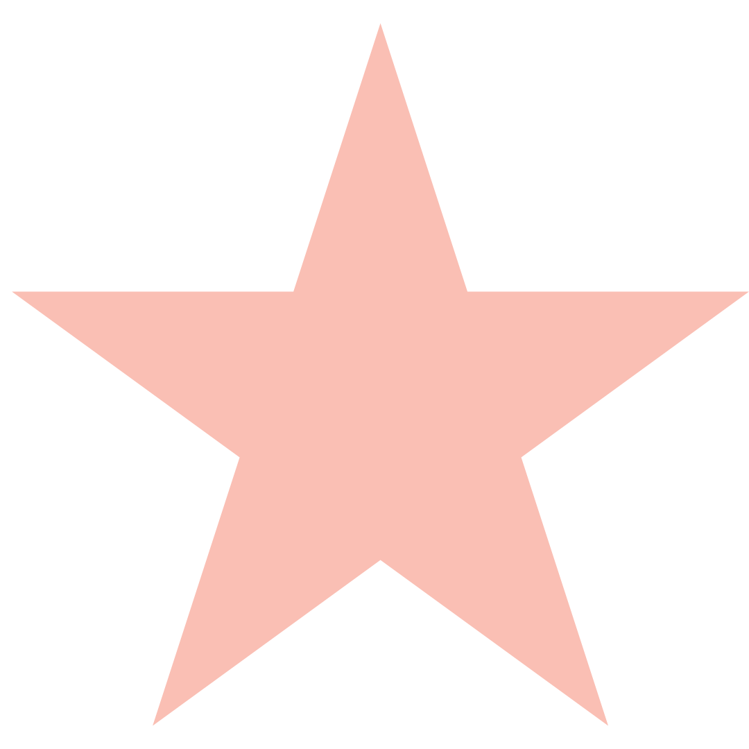 Solid pink five-pointed star on a transparent background.