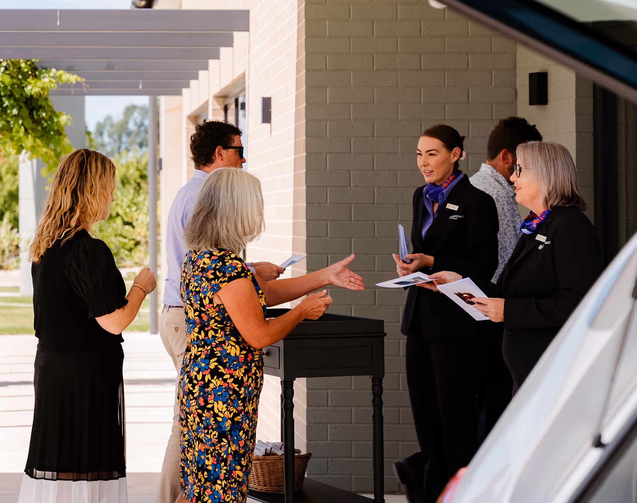 Friendly funeral director welcoming guests at North East Funerals, serving North East Victoria communities.
