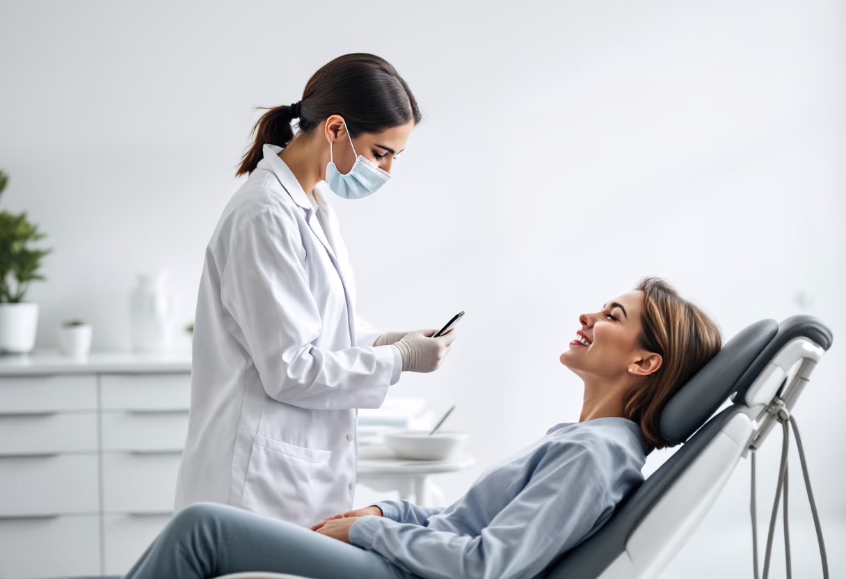 image of patient consultation (for a dental office)