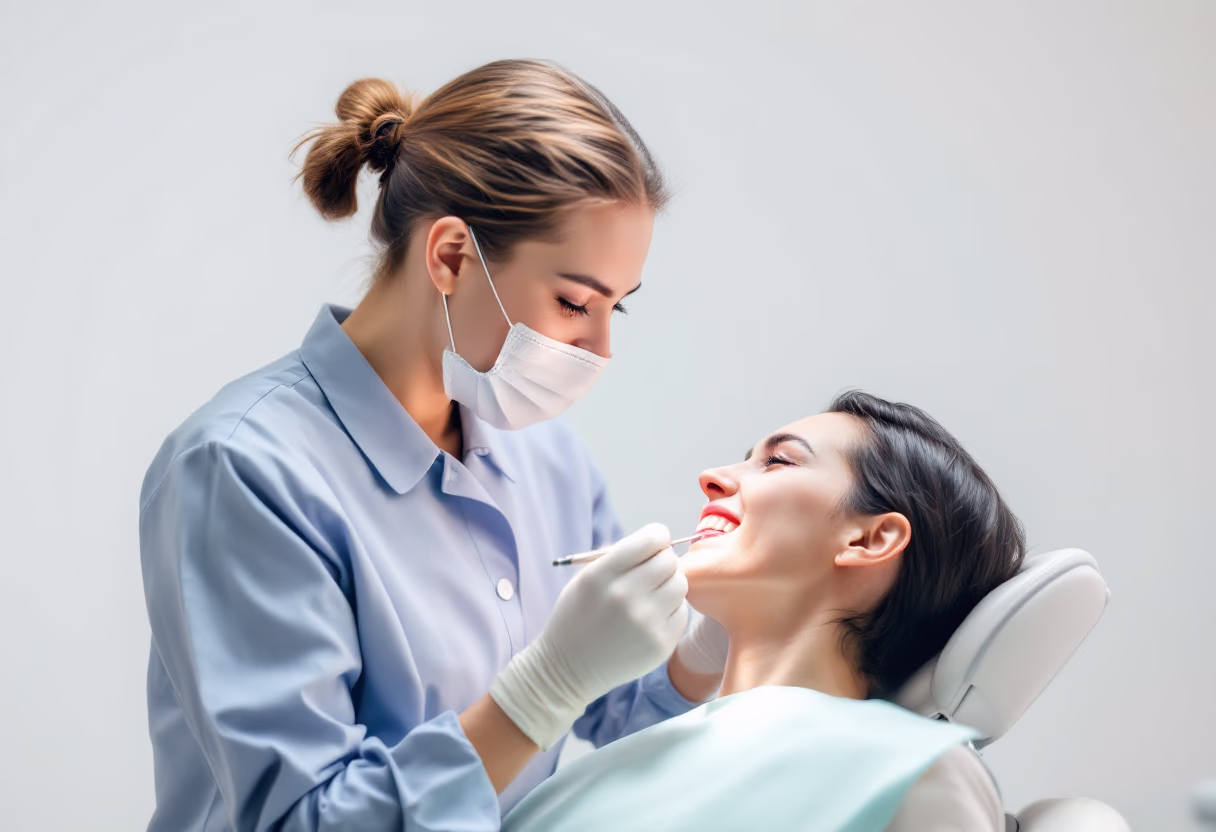 image of dental professional working