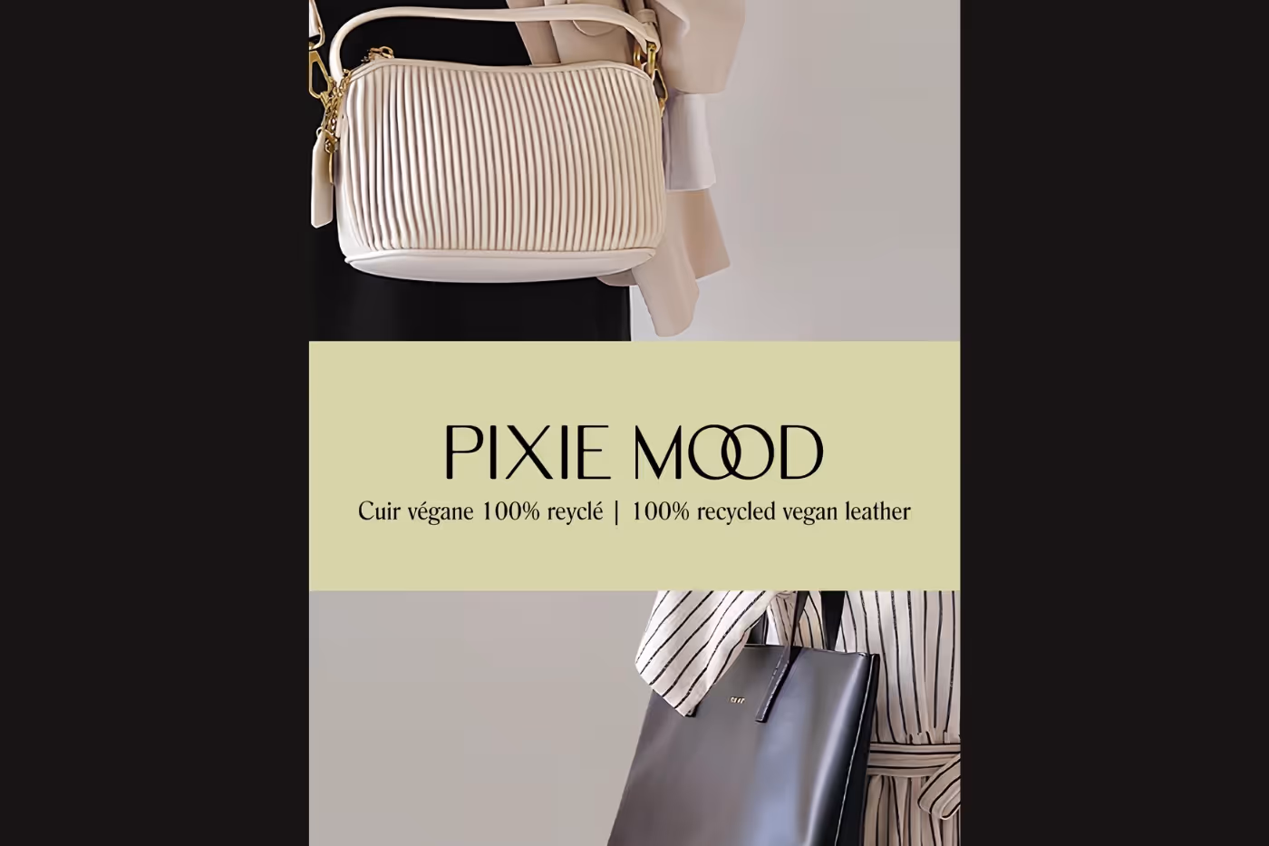 Pixie Mood promotional image featuring two bags.