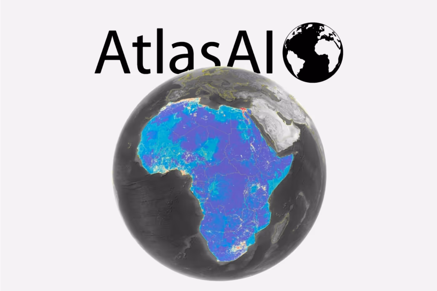 Atlas AI logo over a globe.