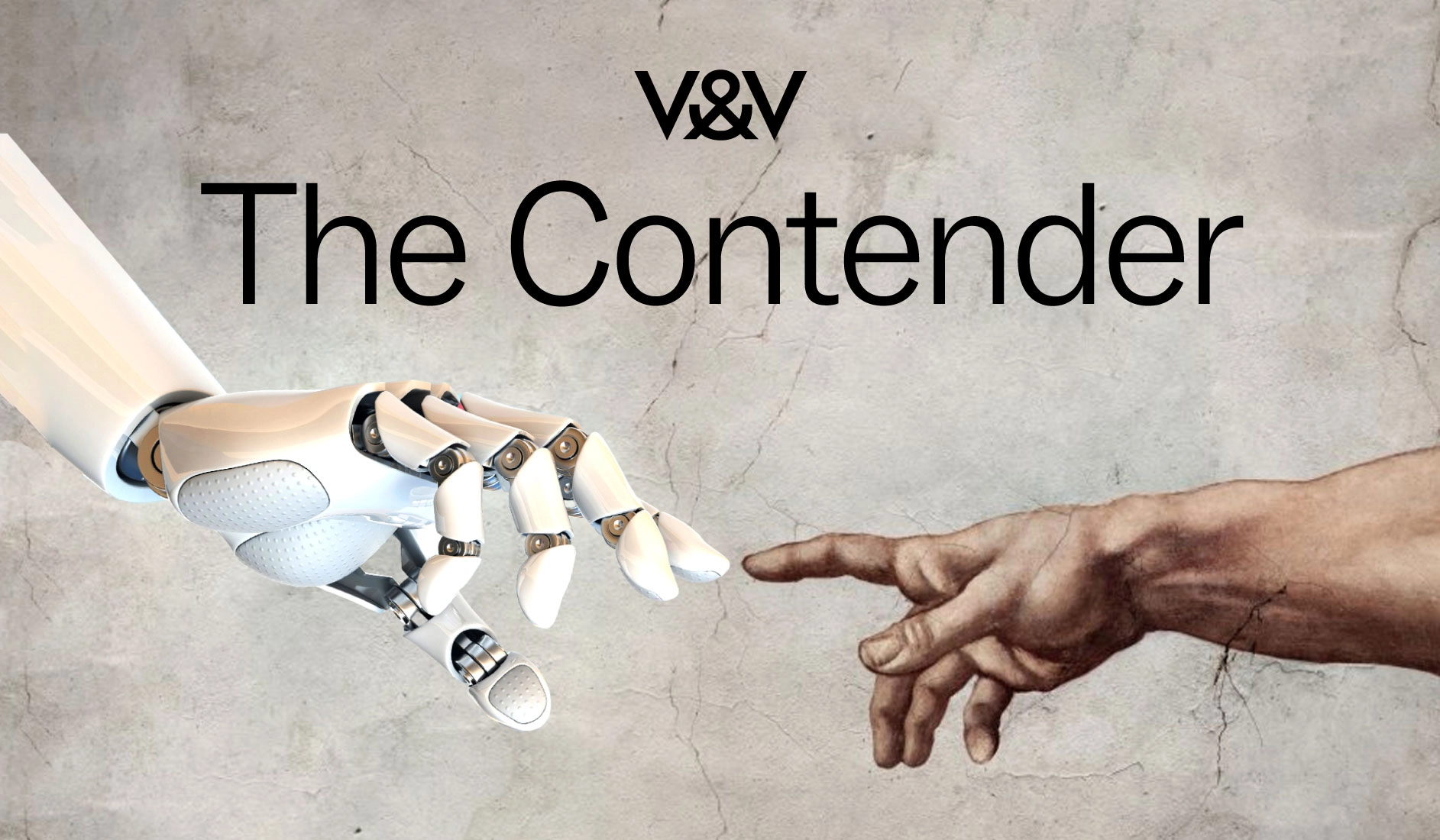 Robotic Hand touching human hand - The Contender