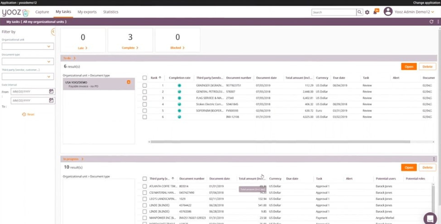 Yooz Dashboard