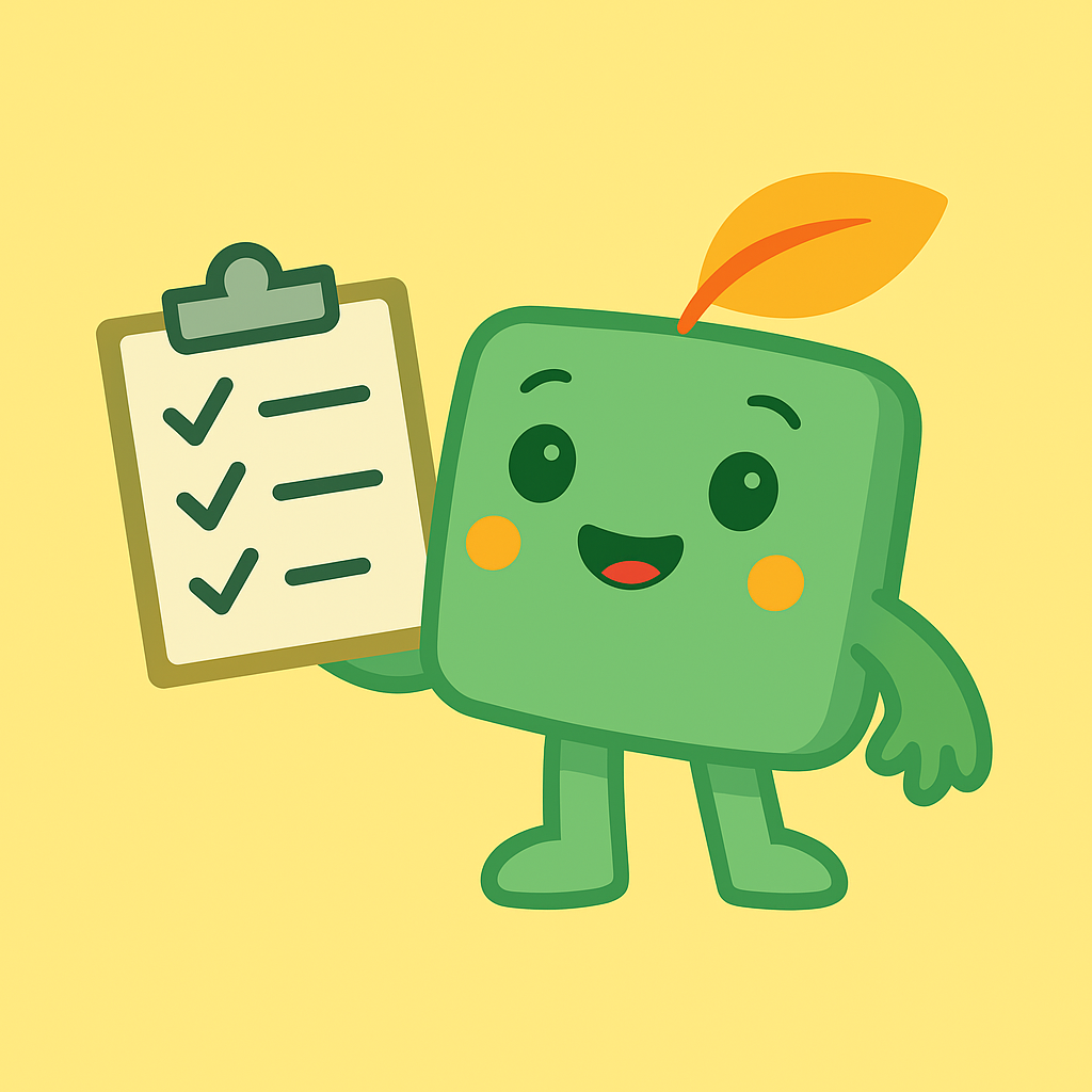 Sprout holding up a clip board