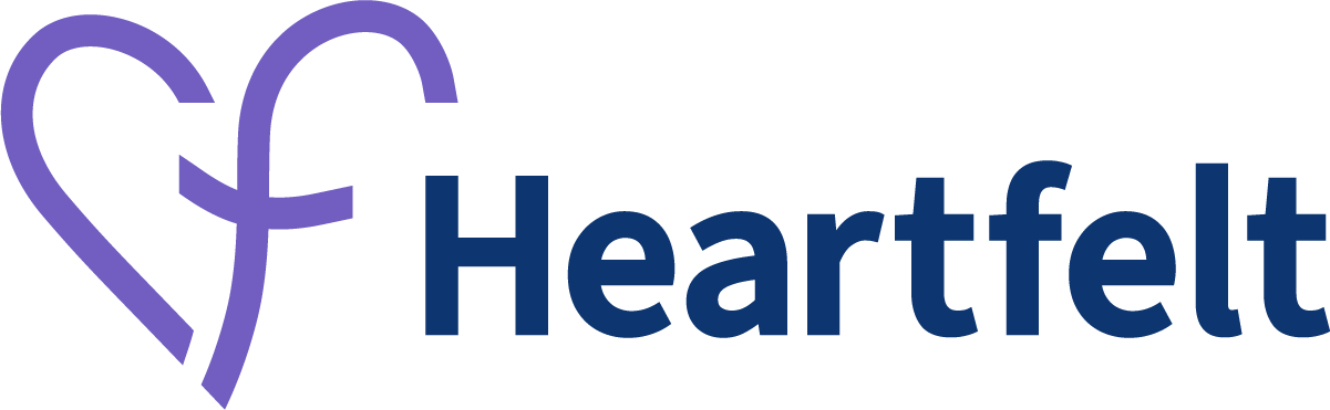 Heartfelt Cleaning purple heart-shaped favicon icon.