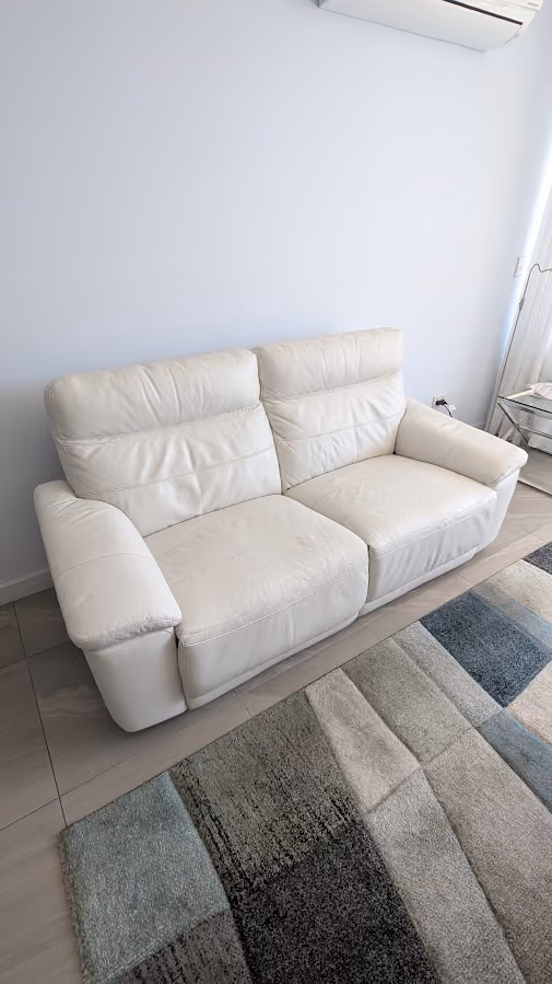 Leather lounge after cleaning