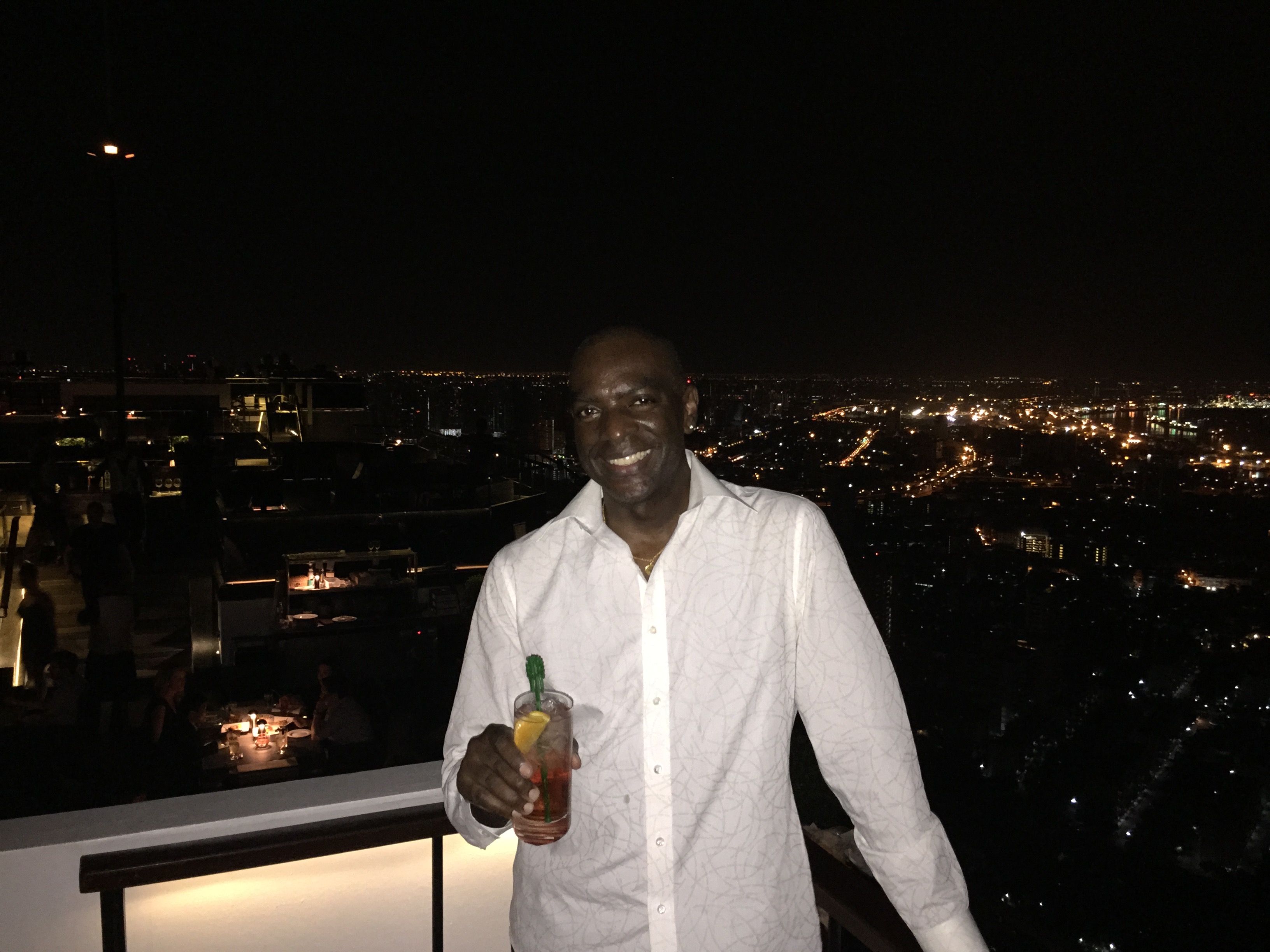 Bangkok skyline at sunset