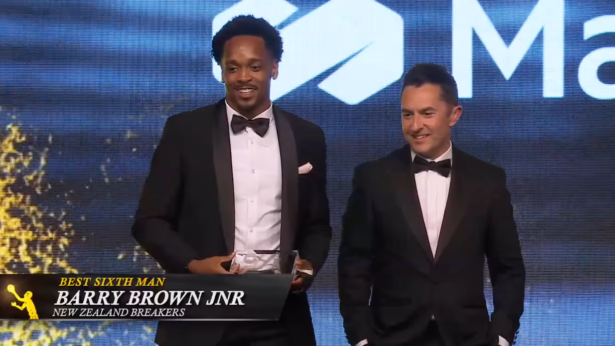 WATCH:  Barry Brown Named Best Sixth Man at NBL Awards