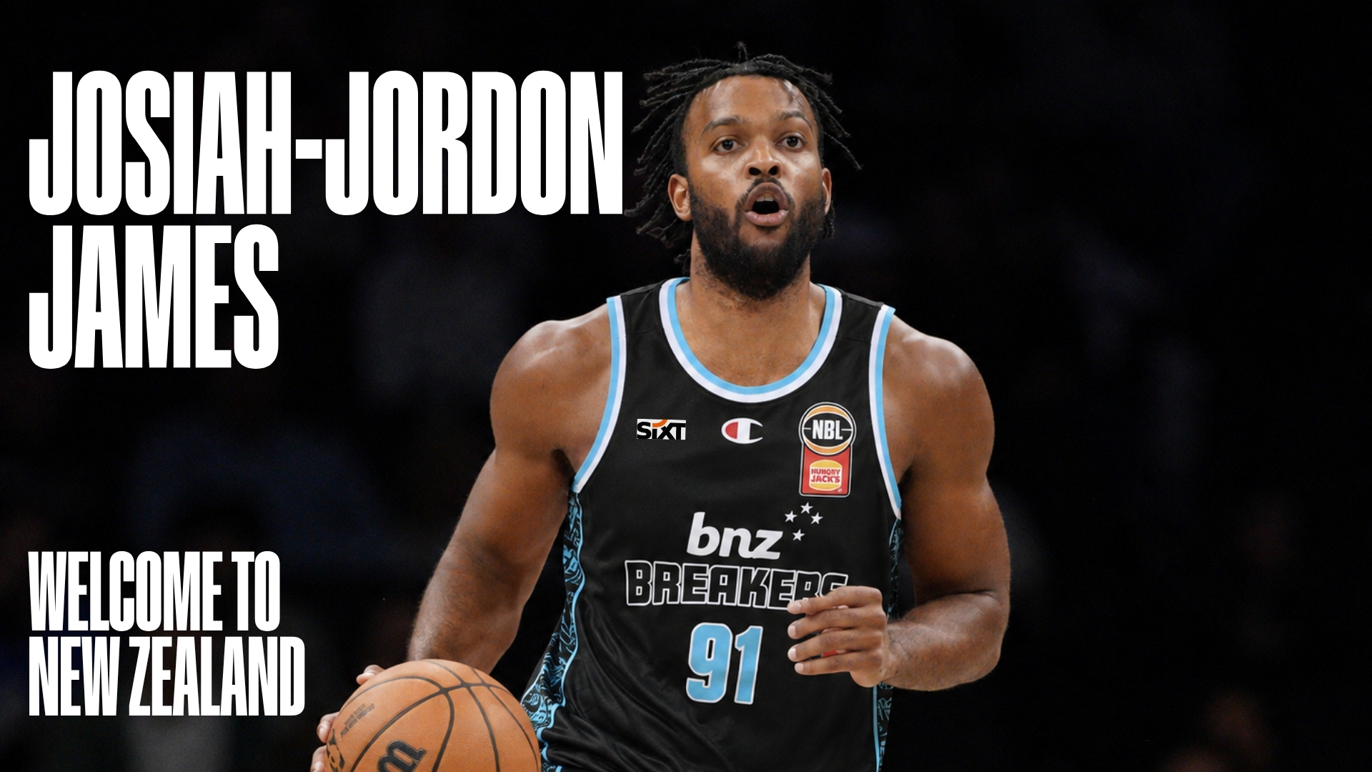 BNZ Breakers Sign Import Forward Josiah-Jordan James for NBL27