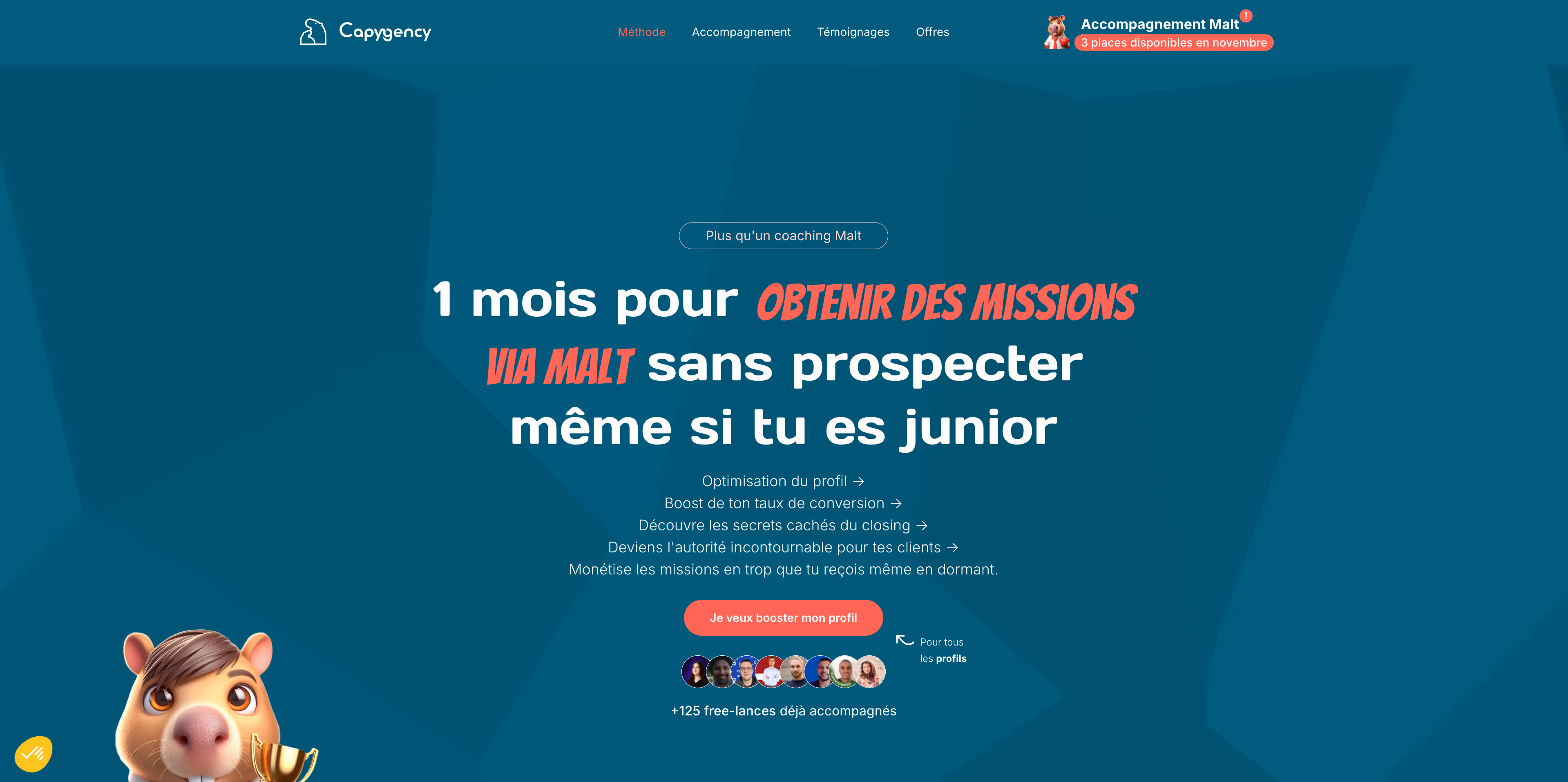 Landing Page - Capygency