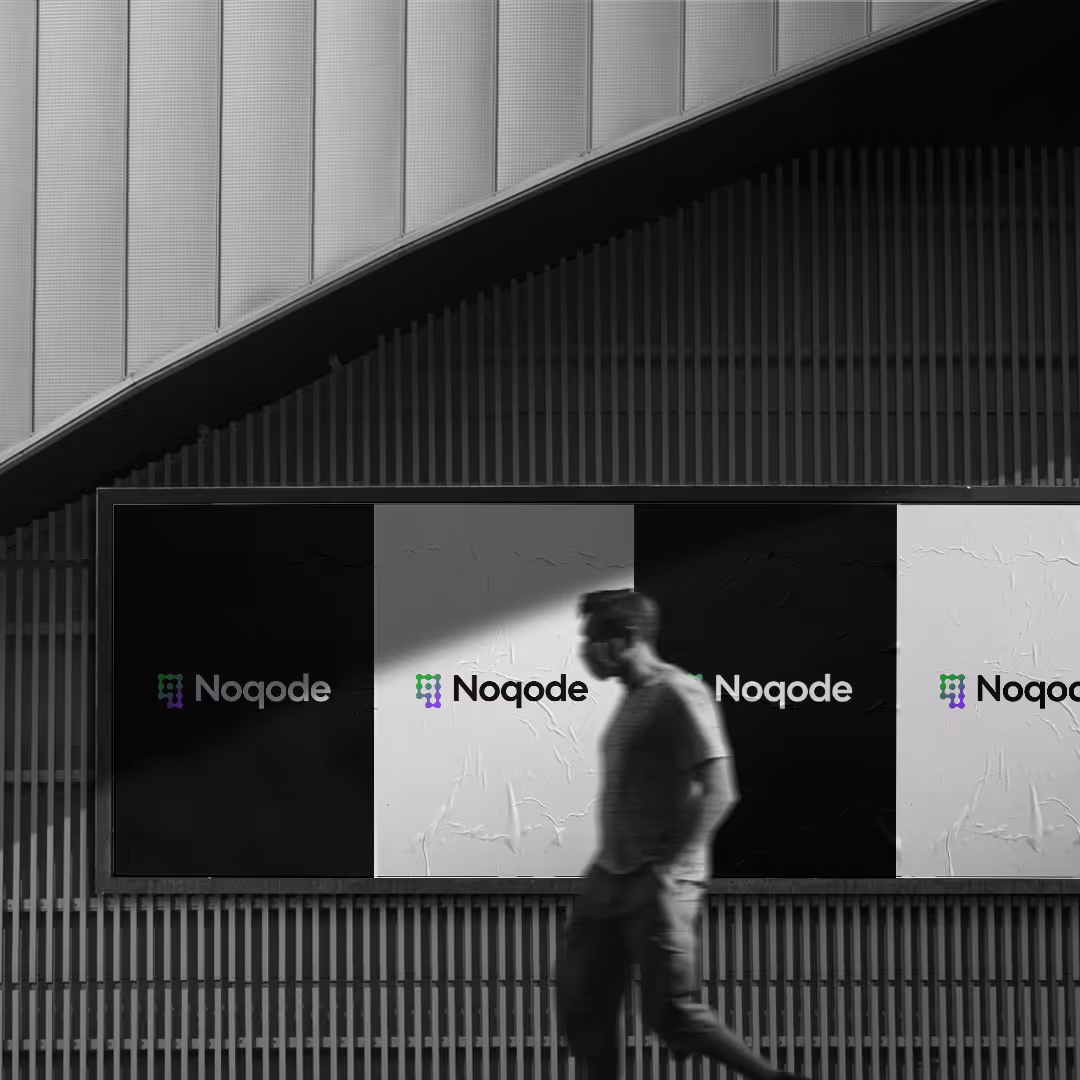 Identité visuelle avec déclinaisons de logos conçue par Noqode