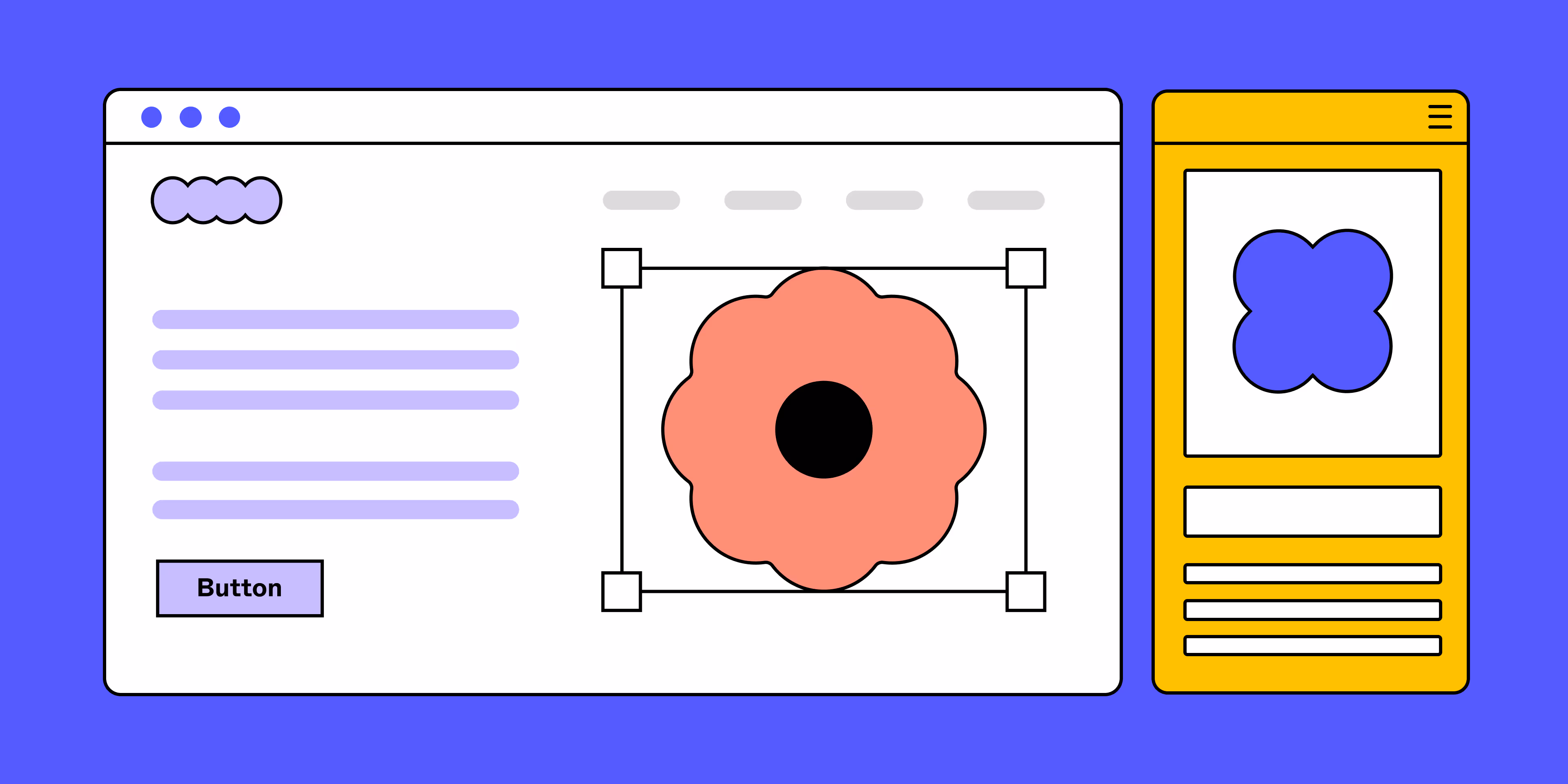 Représentation de design UI avec Figma