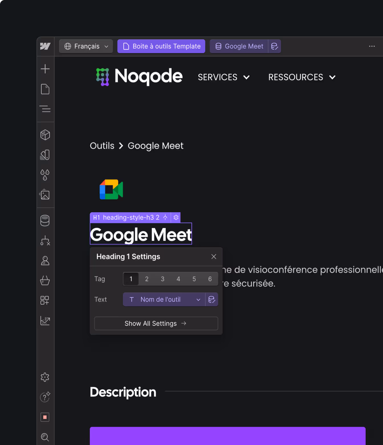 Utilisation du CMS de Webflow avec une page dynamique