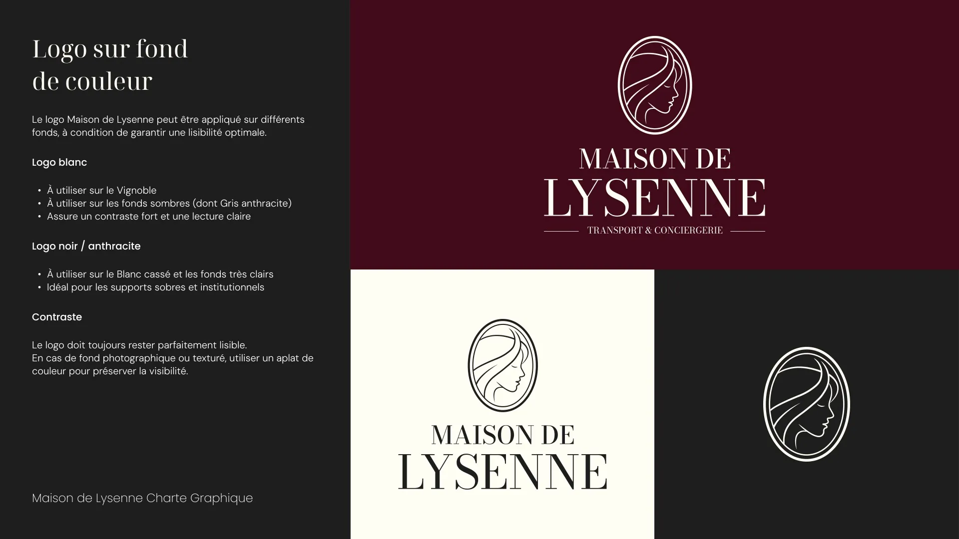 Logo Maison de Lysenne déclinaisons couleurs charte graphique