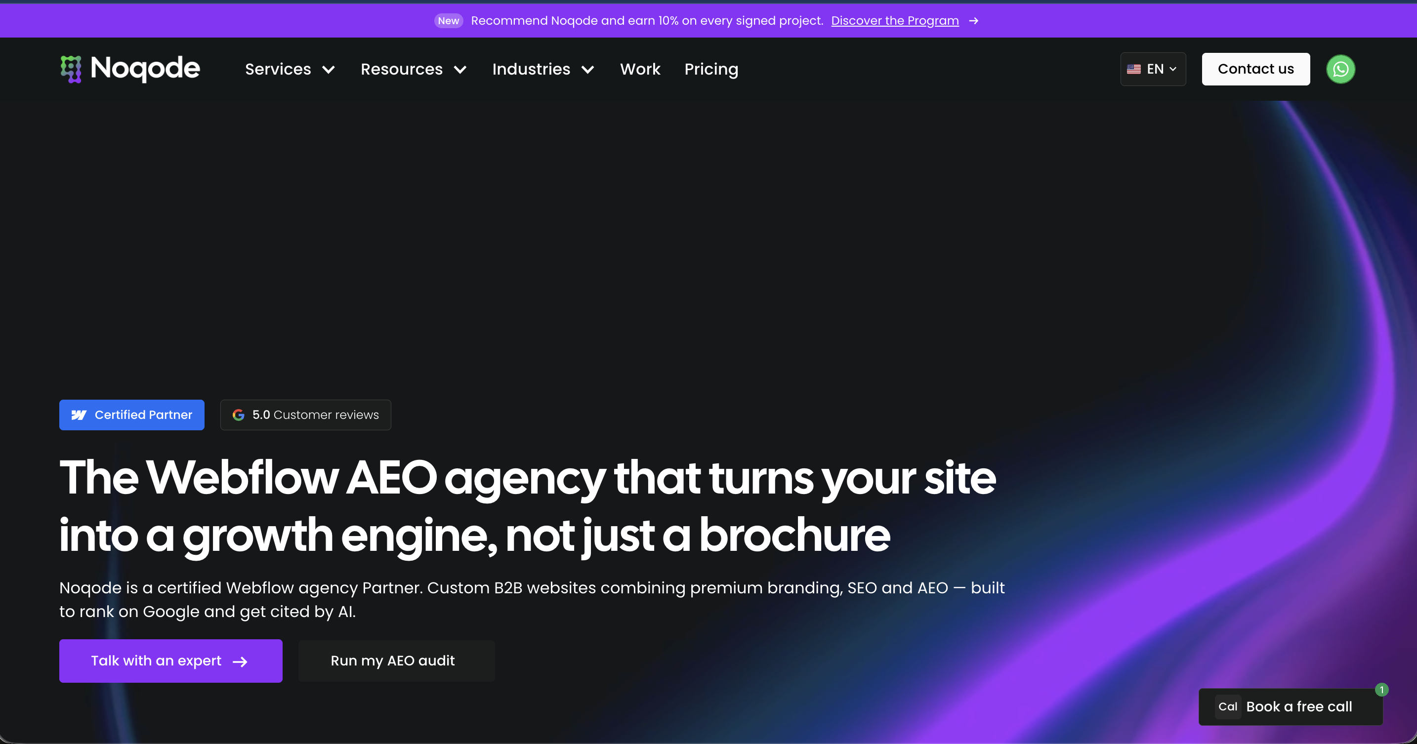 Amaury de Luca, founder of Noqode, a Webflow Certified Partner agency and AEO pioneer in France