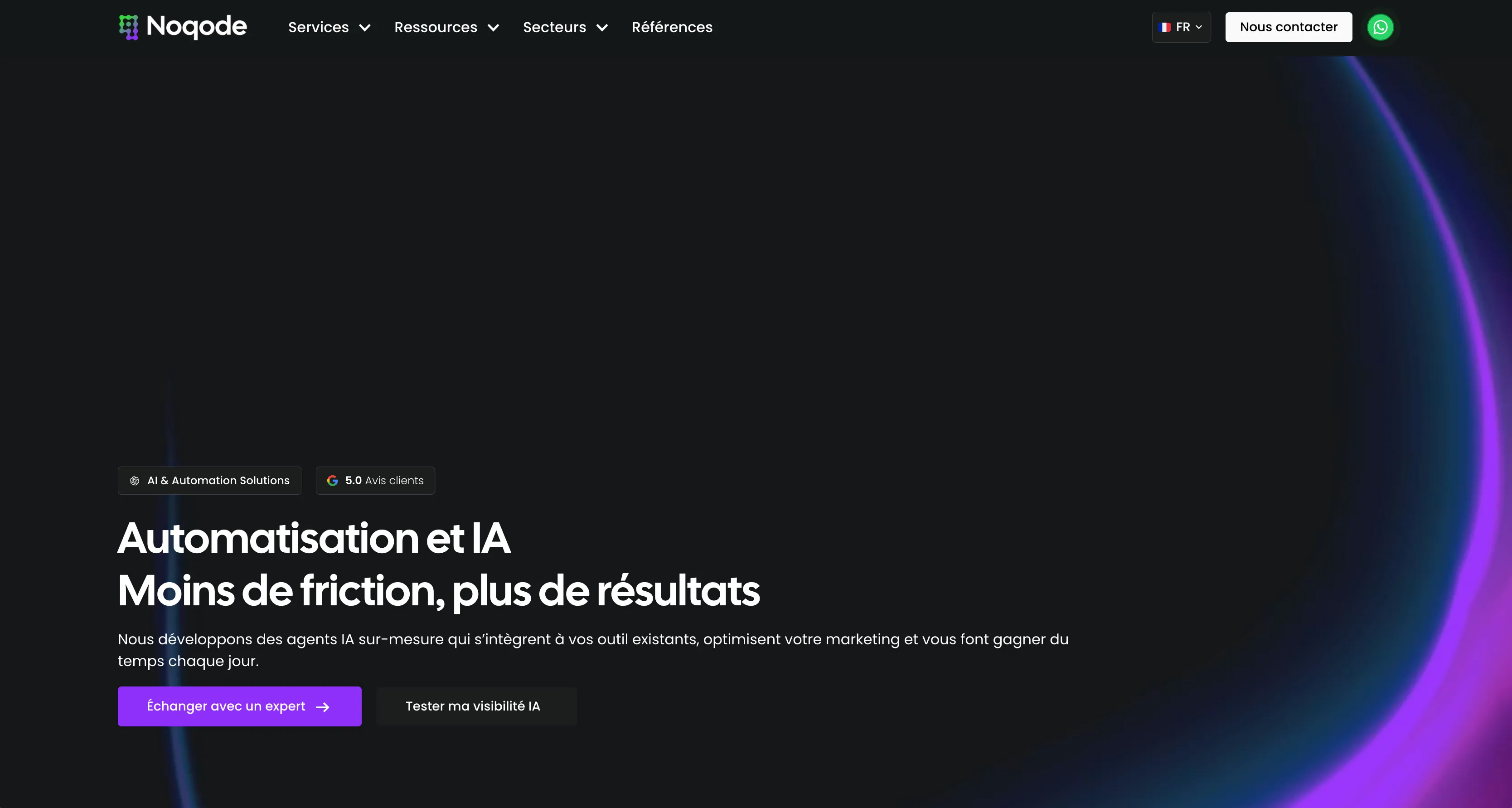 Noqode - Meilleure agence IA