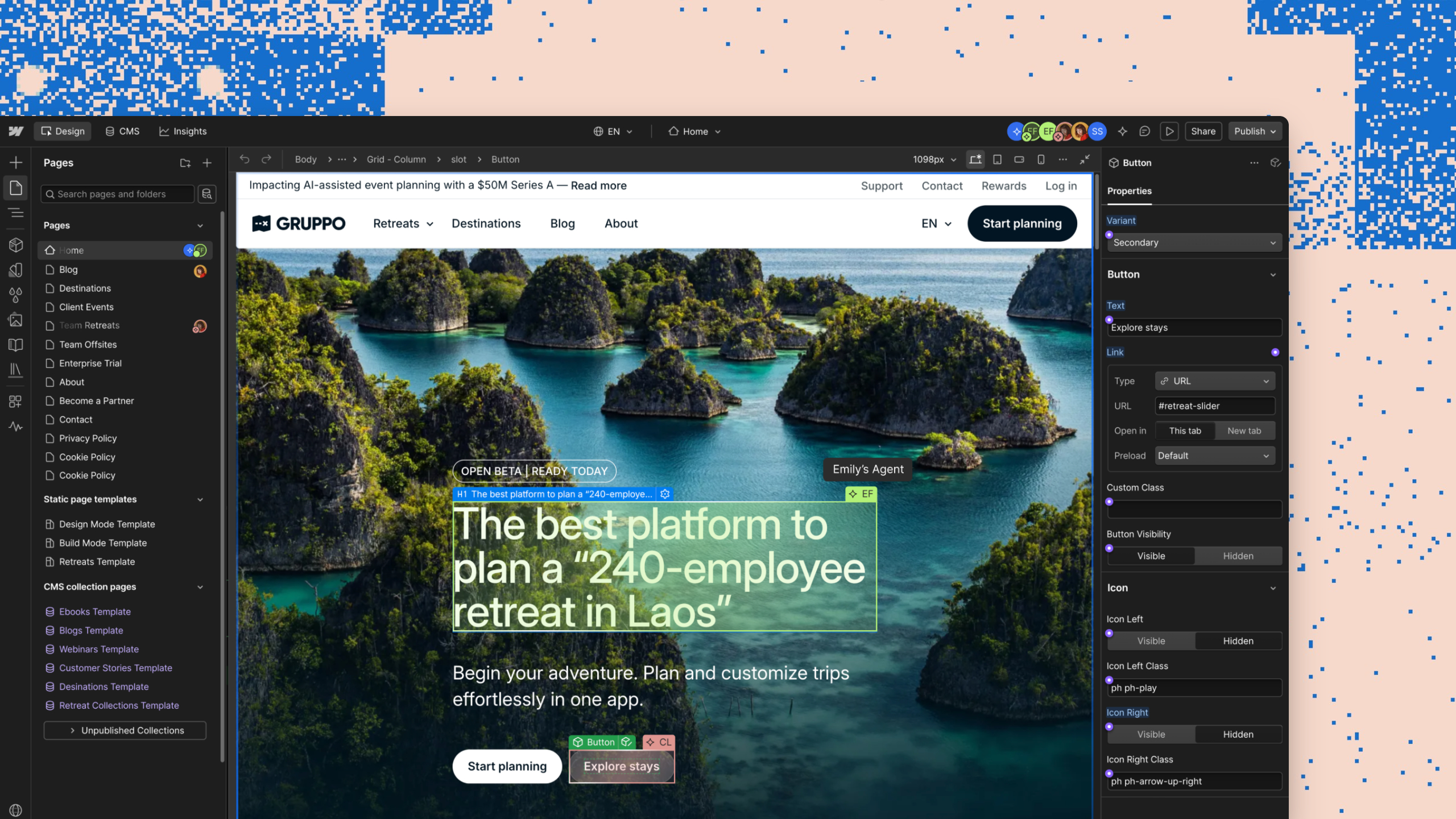 Agent Presence Webflow