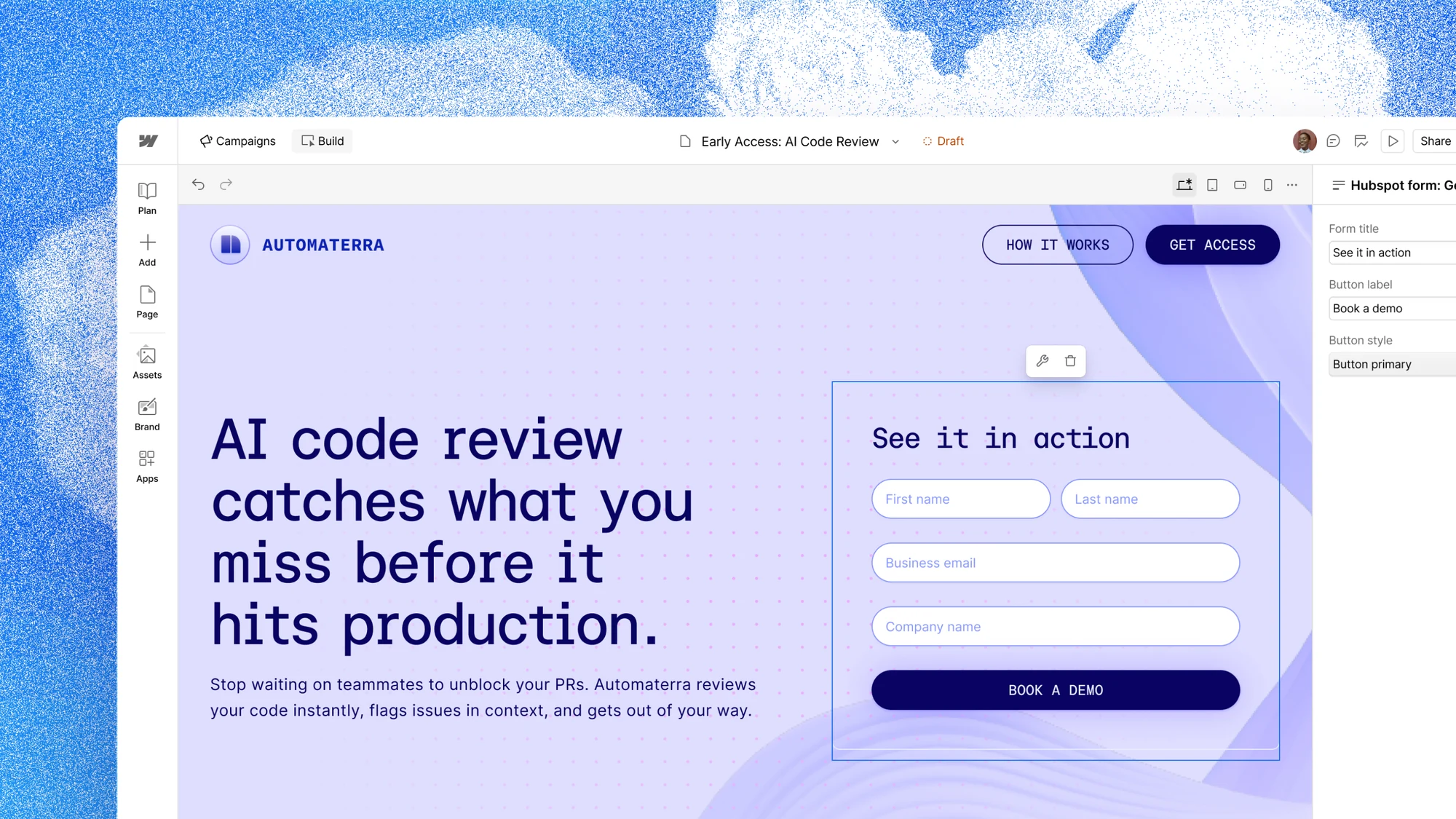 Campaigns Webflow