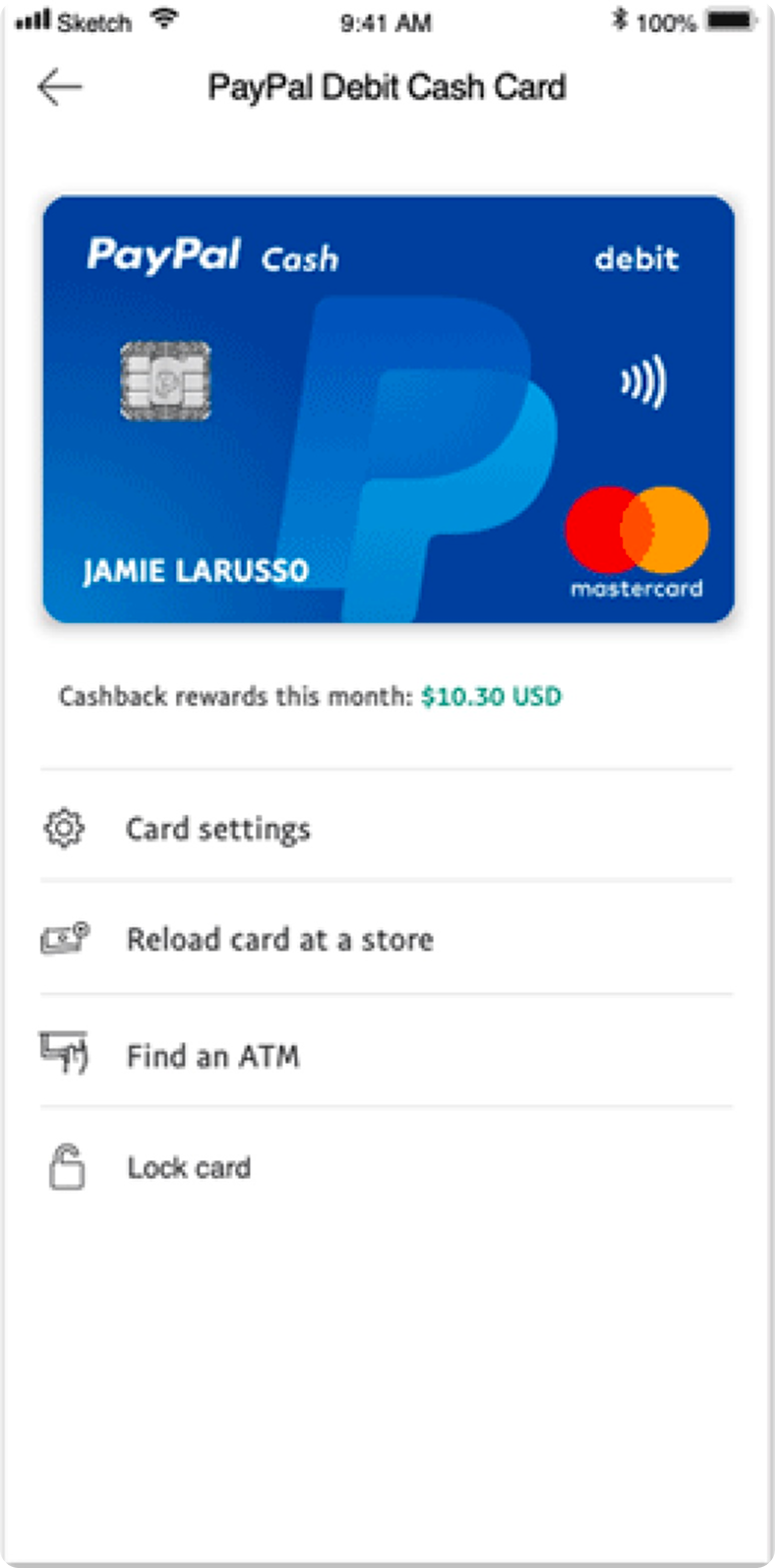 PayPal Debit Cash Card — original entry point