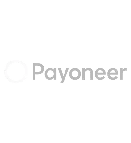 Payoneer logo and text on white background