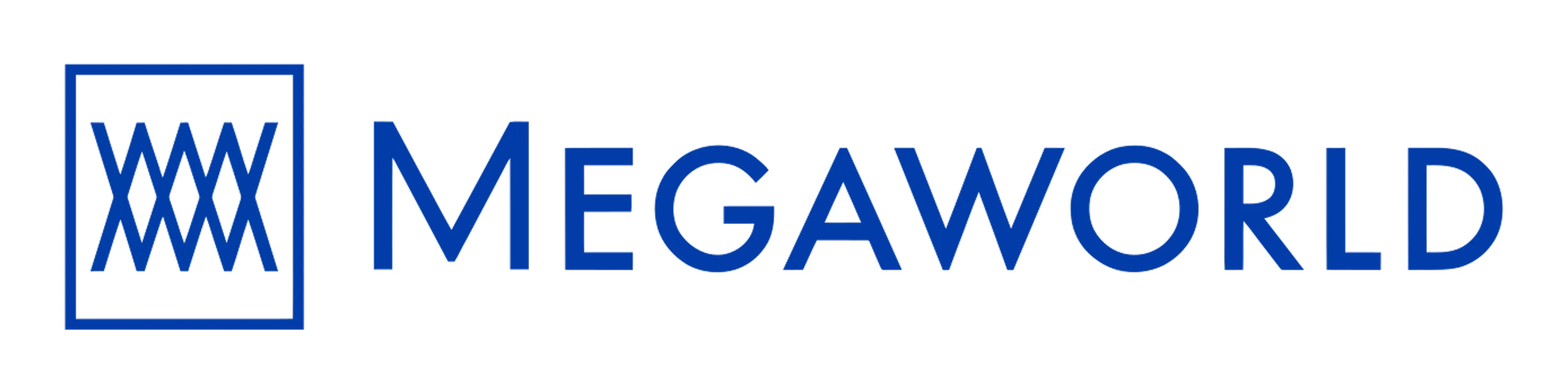 Megaworld company logo with blue square icon and text