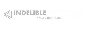 Indelible Ventures logo with tagline "A mark that lasts" in gray