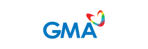 GMA network logo with blue text and colorful swoosh graphic element