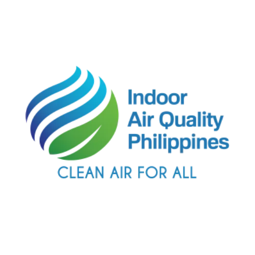 Indoor Air Quality Philippines logo with blue and green swoosh and clean air tagline