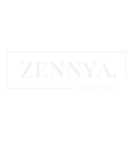 Zennya logo with light gray text on white background